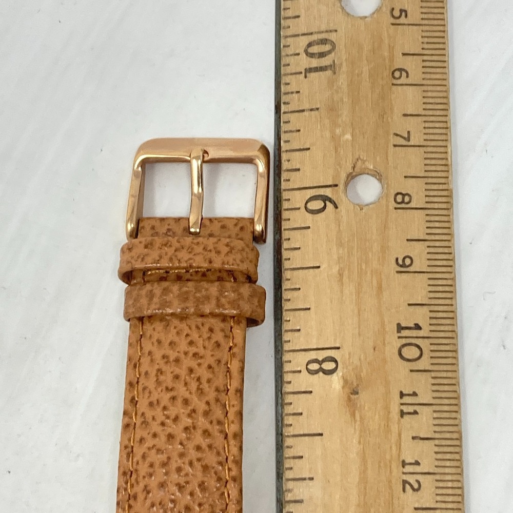 Bronzo Italia QVC Watch Women 39mm Rose Gold Tone Brown Leather Band New Battery - Picture 15 of 15